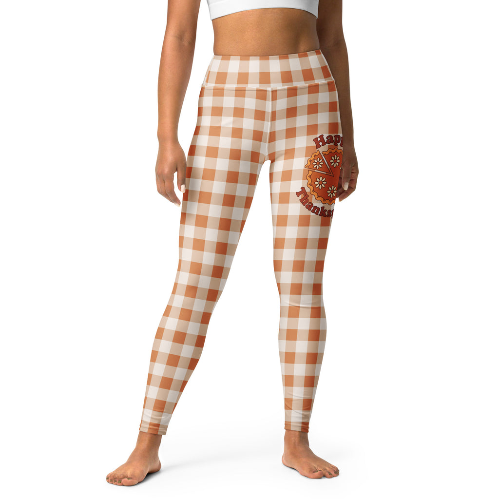 Pumpkin Pie Gingham Yoga Leggings