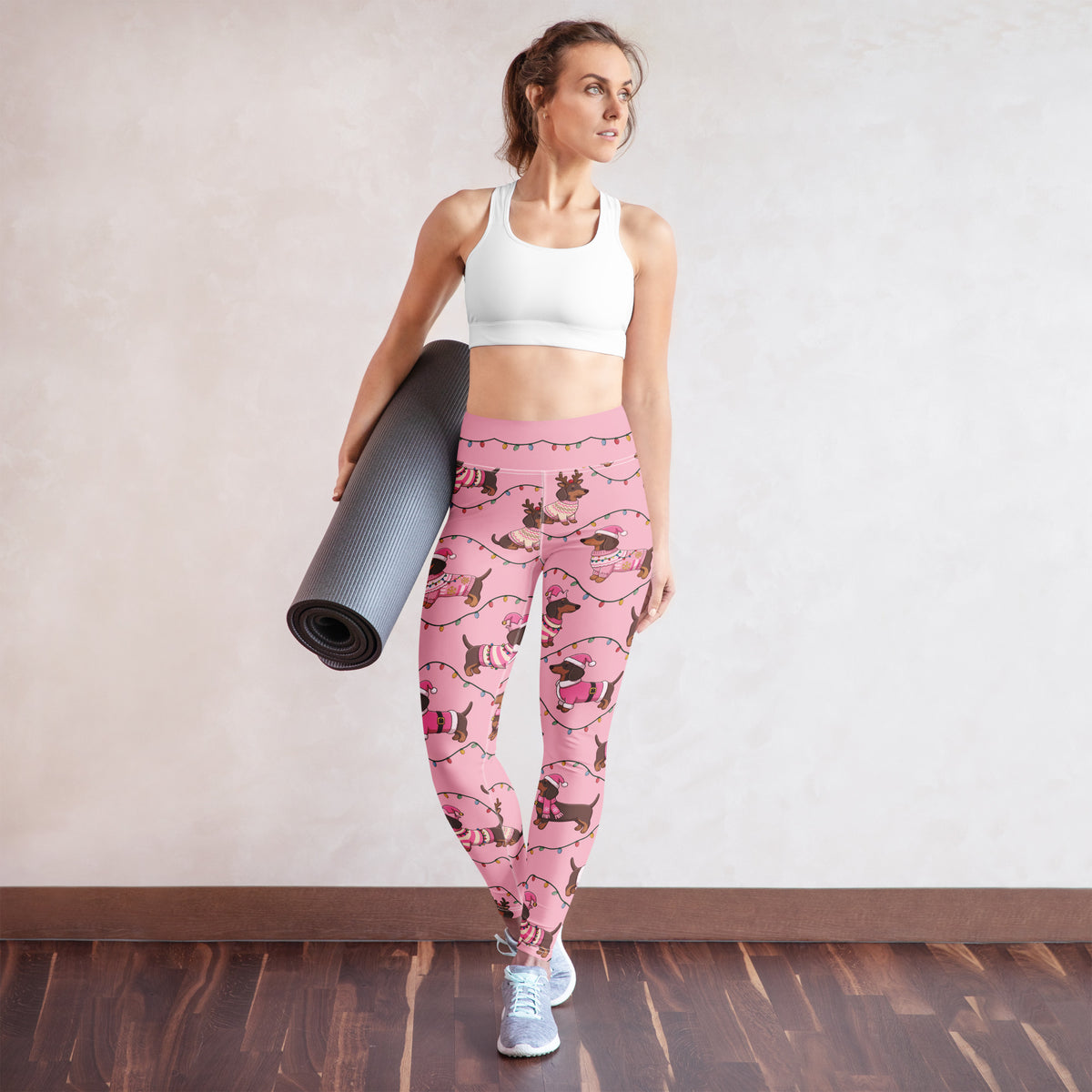 Deck The Dachshund Yoga Leggings