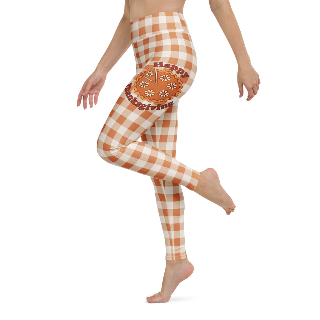 Pumpkin Pie Gingham Yoga Leggings