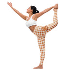 Pumpkin Pie Gingham Yoga Leggings