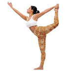 Thanksgiving Pumpkin Floral Yoga Leggings