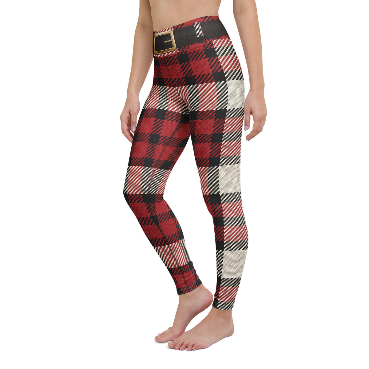 Santa's Tartan Yoga Leggings