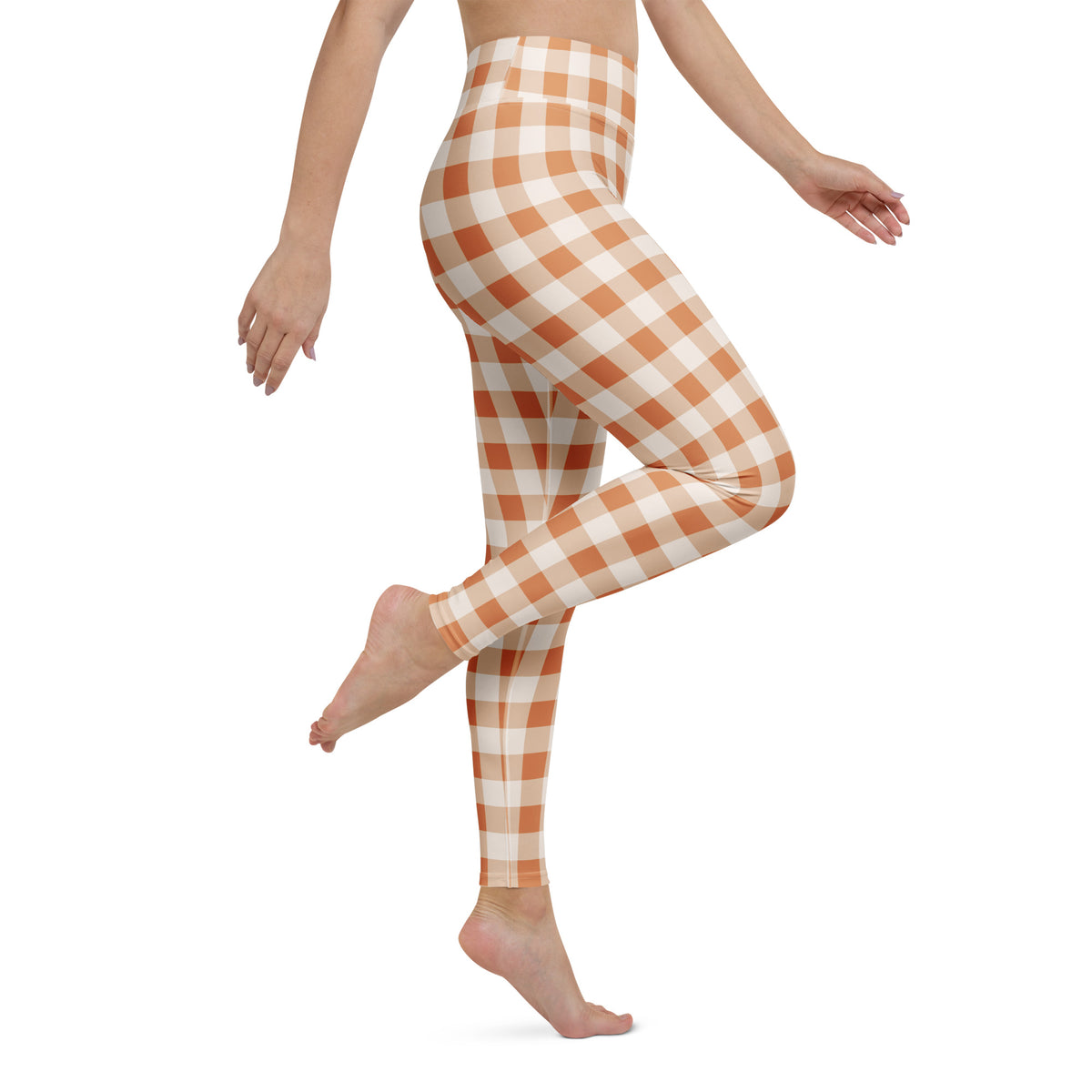 Pumpkin Pie Gingham Yoga Leggings