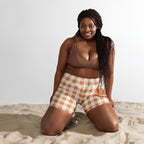 Pumpkin Pie Gingham Yoga Shorts