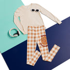 Pumpkin Pie Gingham Youth Leggings