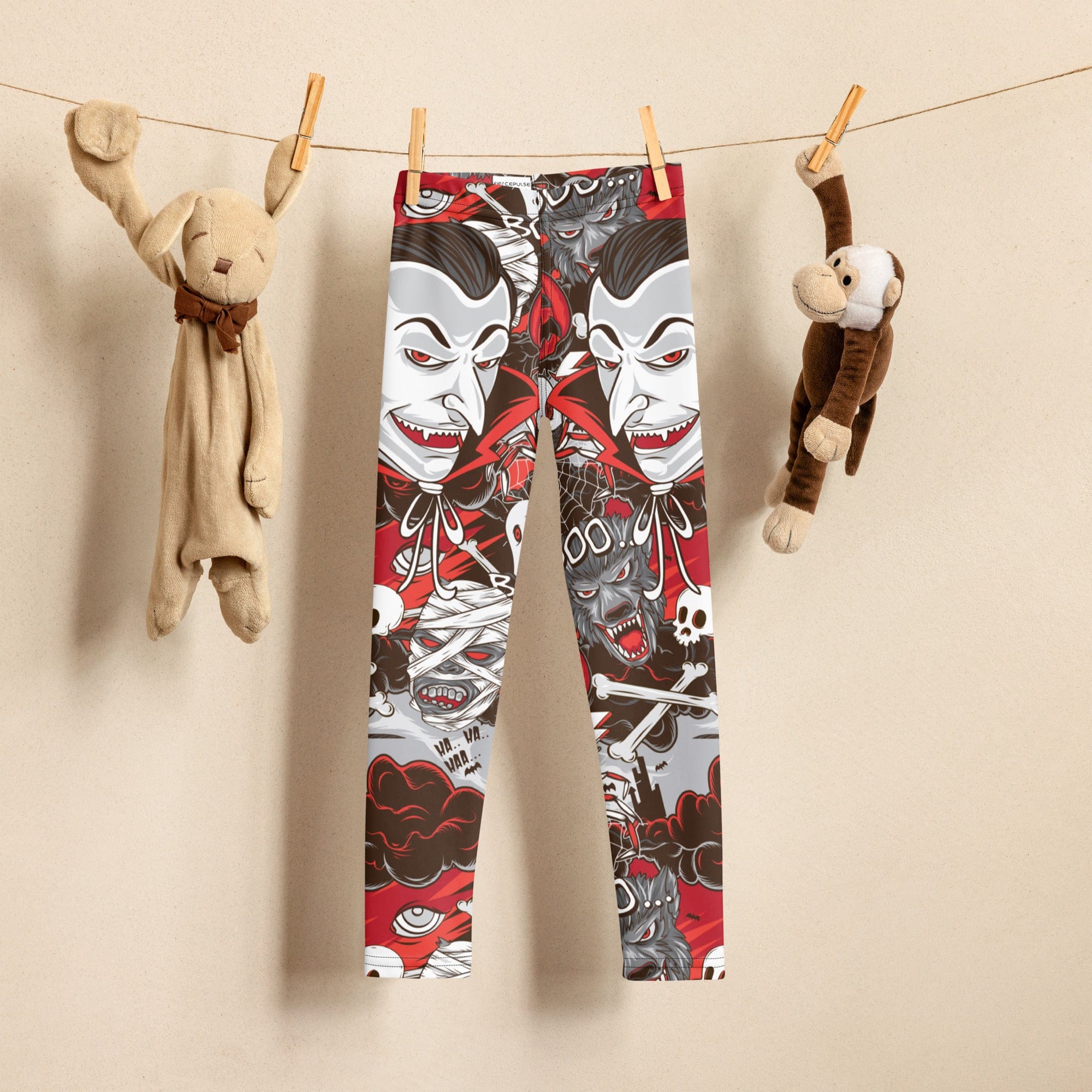 All the Horrors of Halloween Kid's Leggings