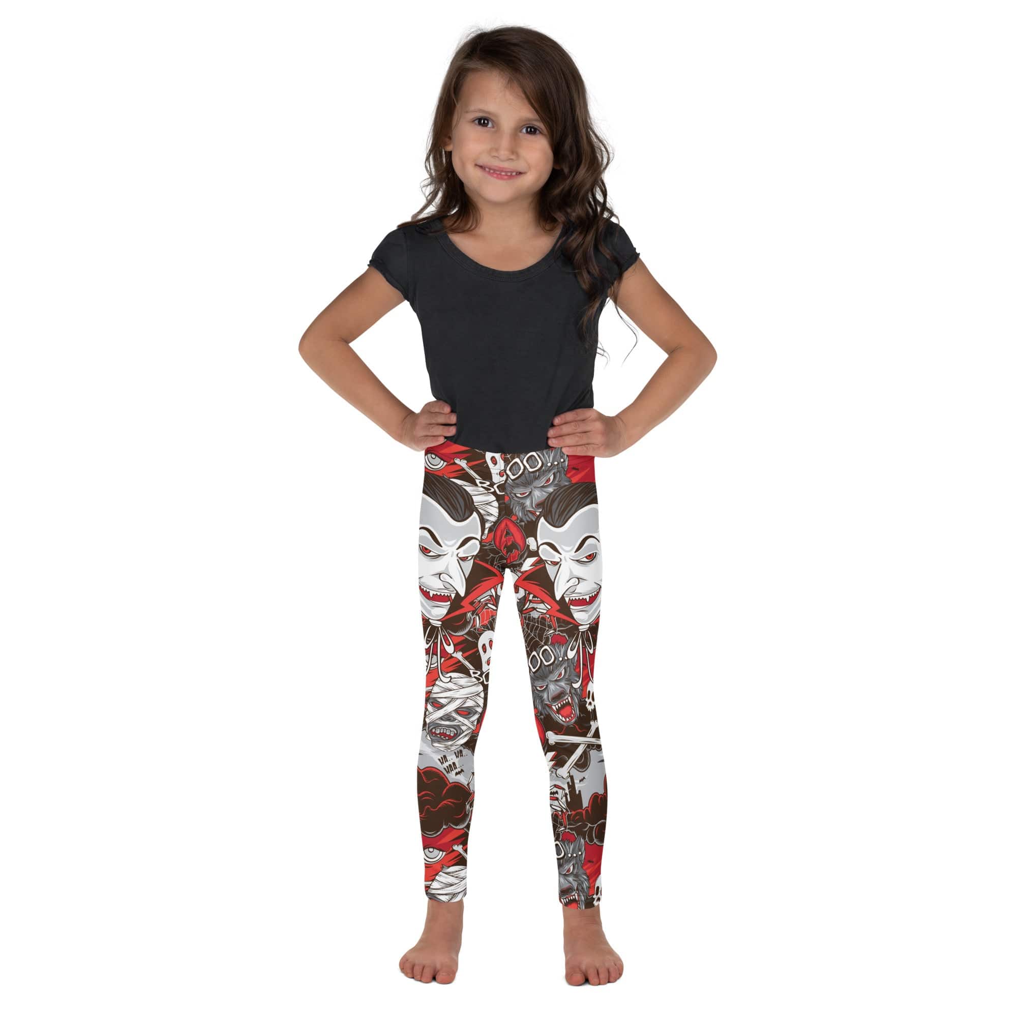 All the Horrors of Halloween Kid's Leggings