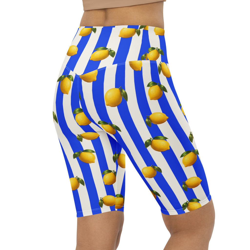 Amalfi Lemon Biker Shorts