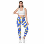 Amalfi Lemon Crossover Leggings With Pockets