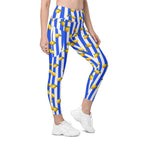 Amalfi Lemon Crossover Leggings With Pockets