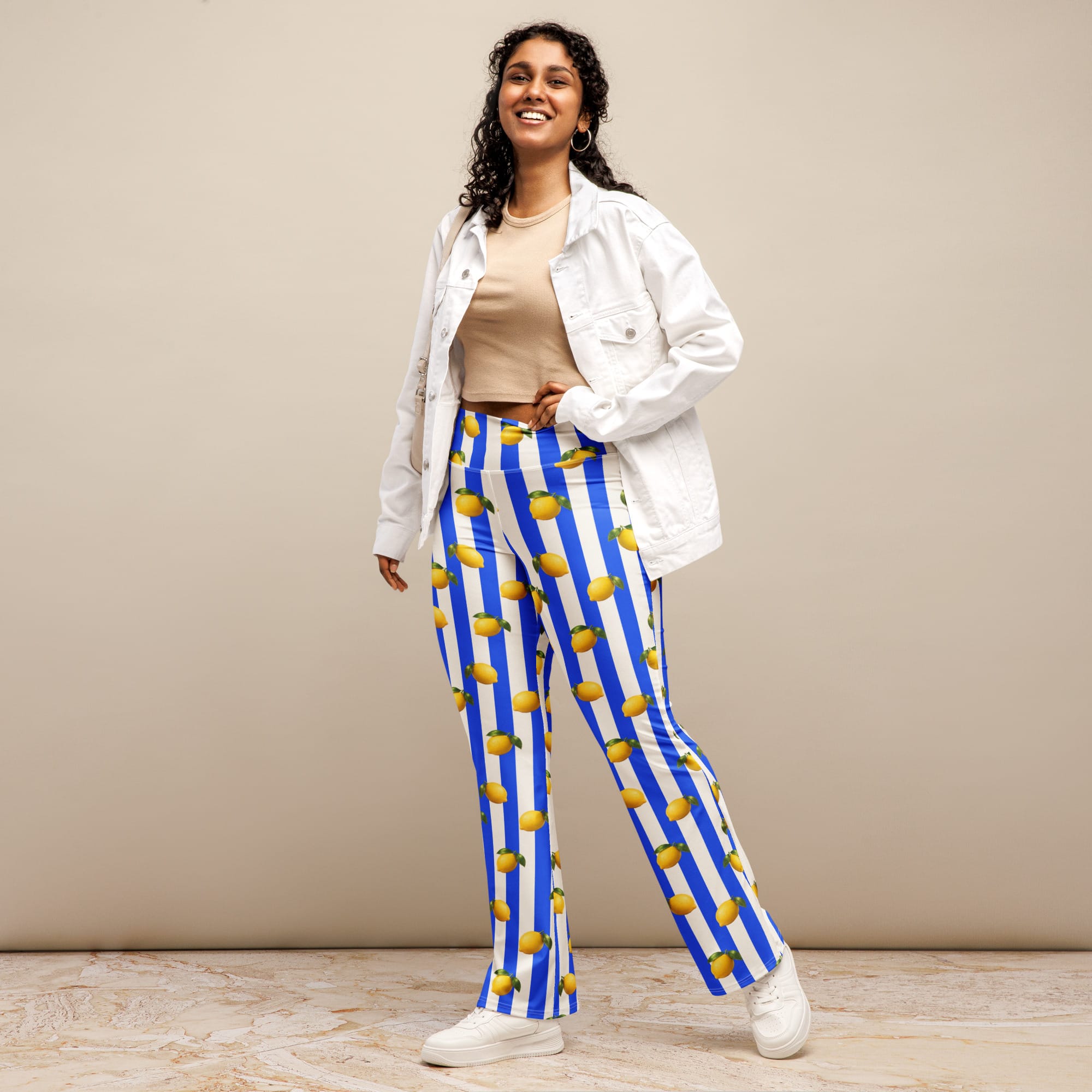 Amalfi Lemon Flare Leggings