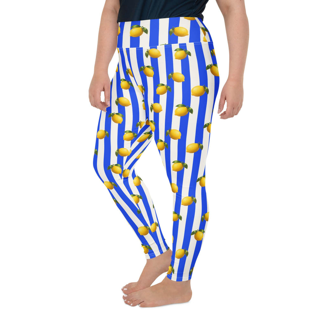 Amalfi Lemon Plus Size Leggings