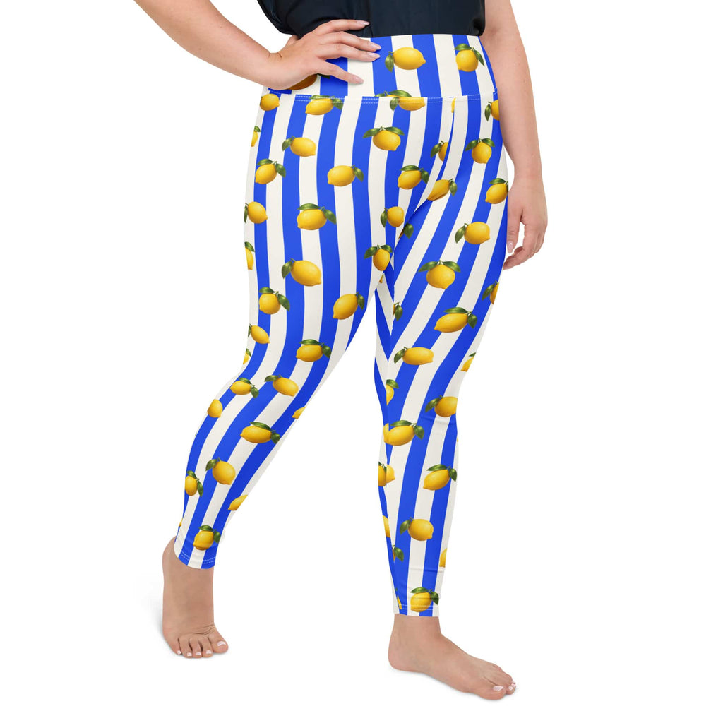 Amalfi Lemon Plus Size Leggings