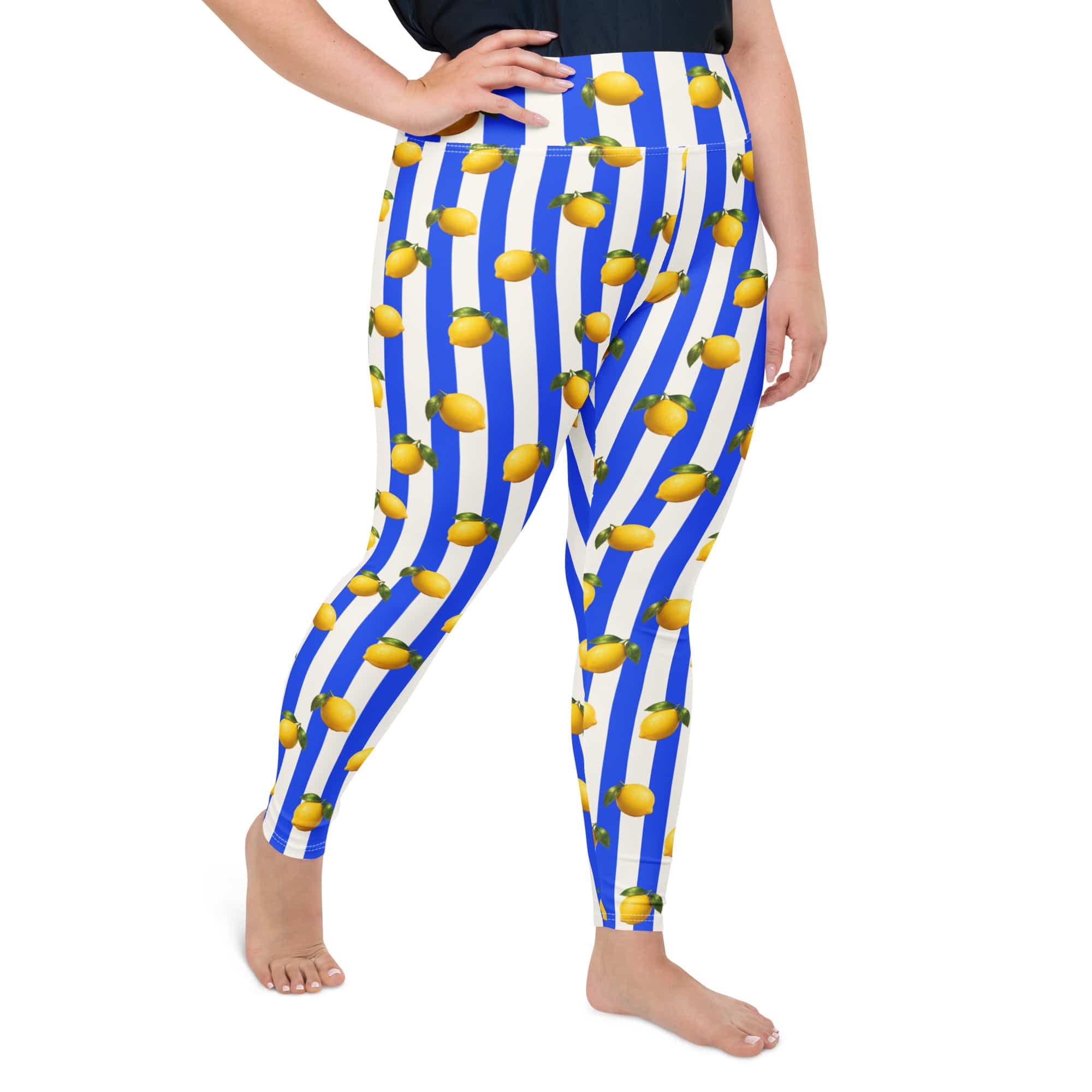 Amalfi Lemon Plus Size Leggings