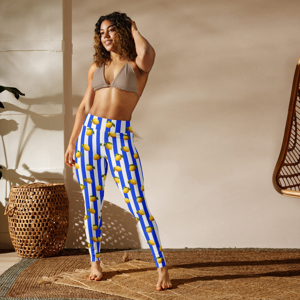 Amalfi Lemon Yoga Leggings