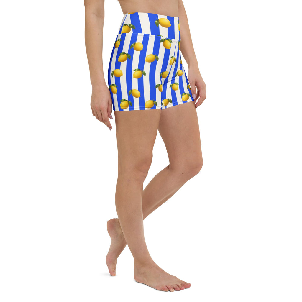 Amalfi Lemon Yoga Shorts