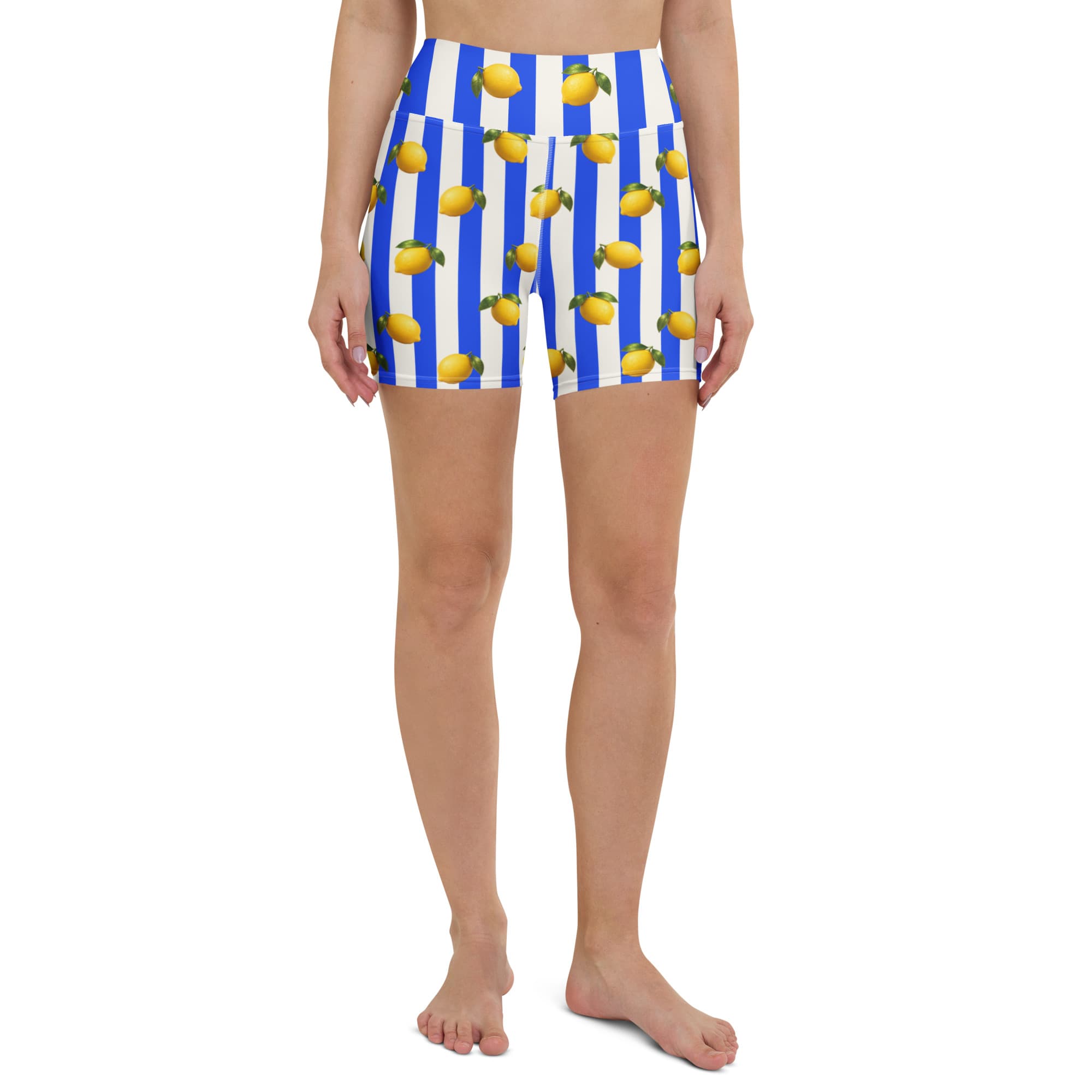 Amalfi Lemon Yoga Shorts