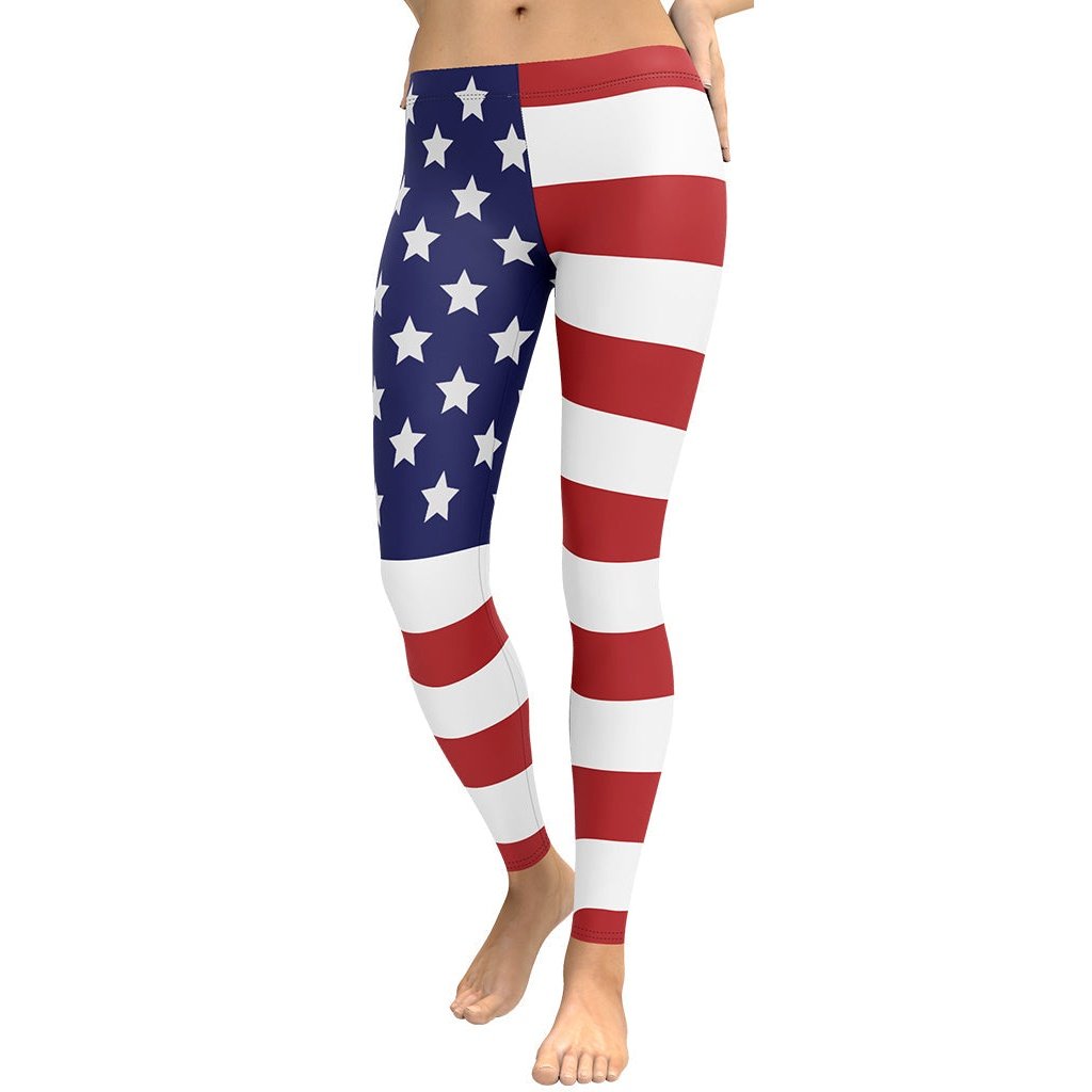 Radiant Gradient Patriotic American Flag Leggings | American Patriots  Apparel 🇺🇸