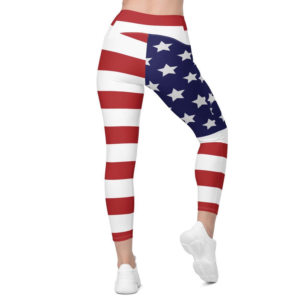 American Flag Leggings With Pockets