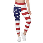 American Flag Leggings With Pockets