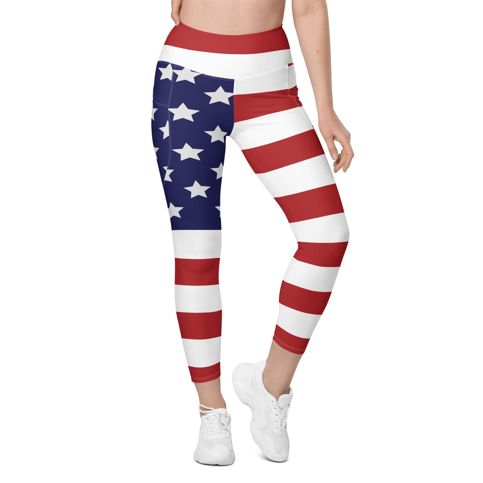 American Flag Leggings With Pockets