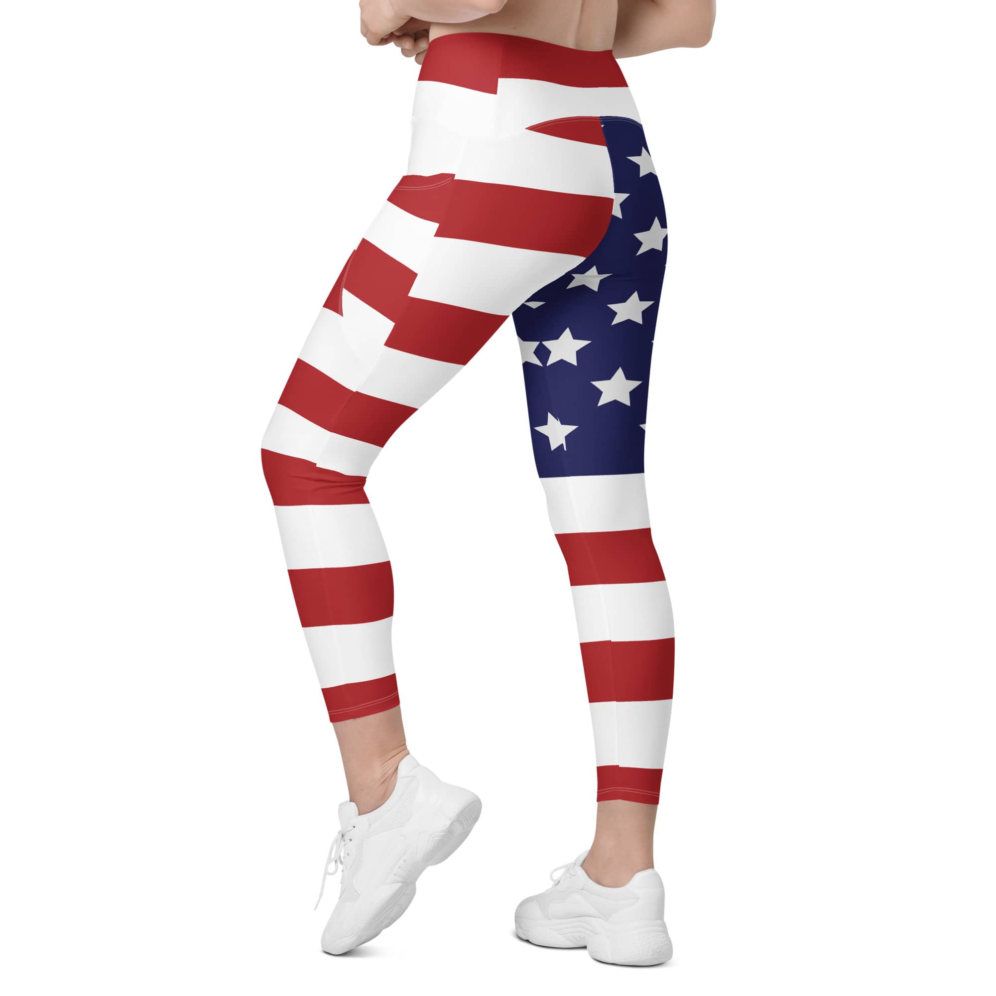 American Flag Leggings With Pockets