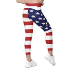 American Flag Leggings With Pockets