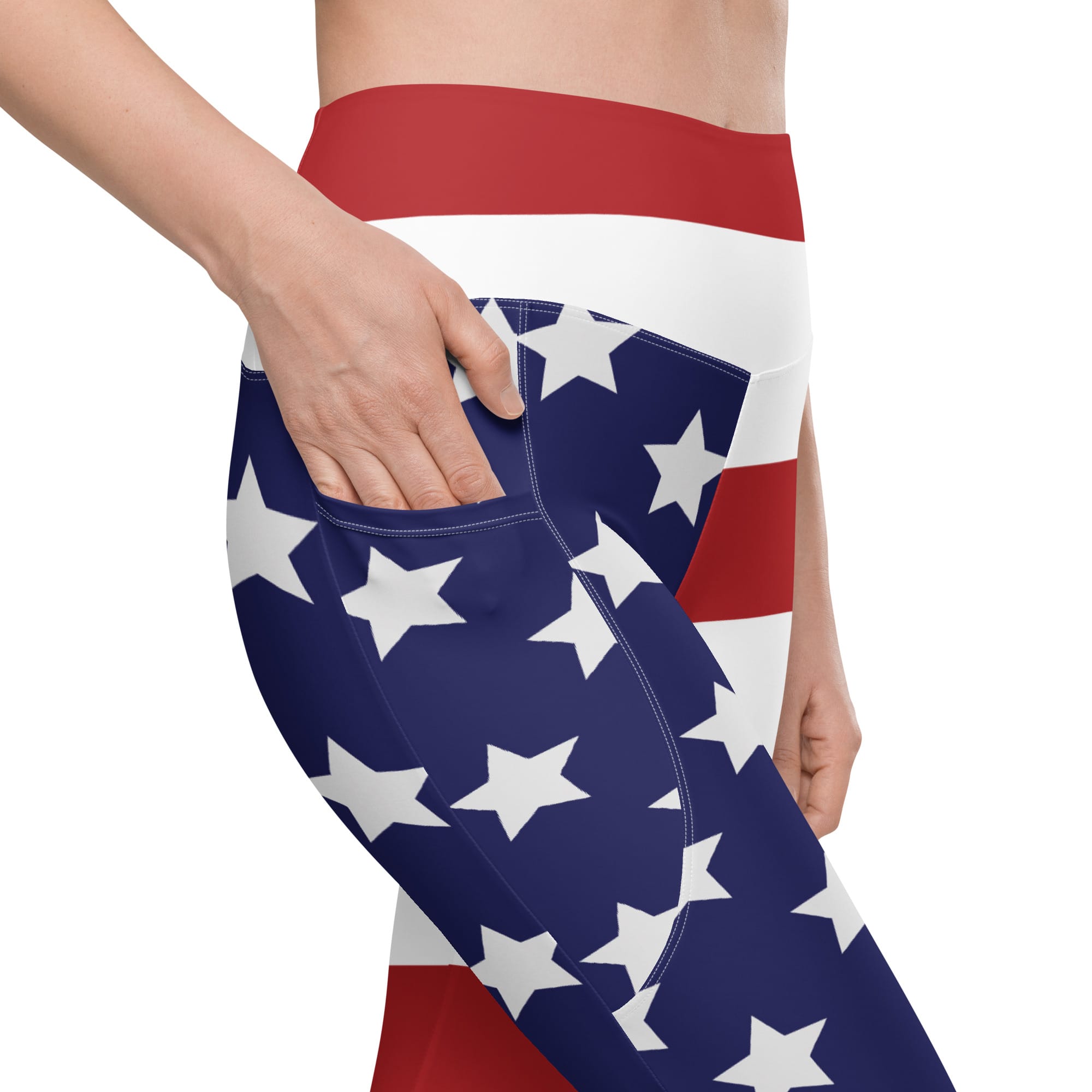 American Flag Leggings With Pockets