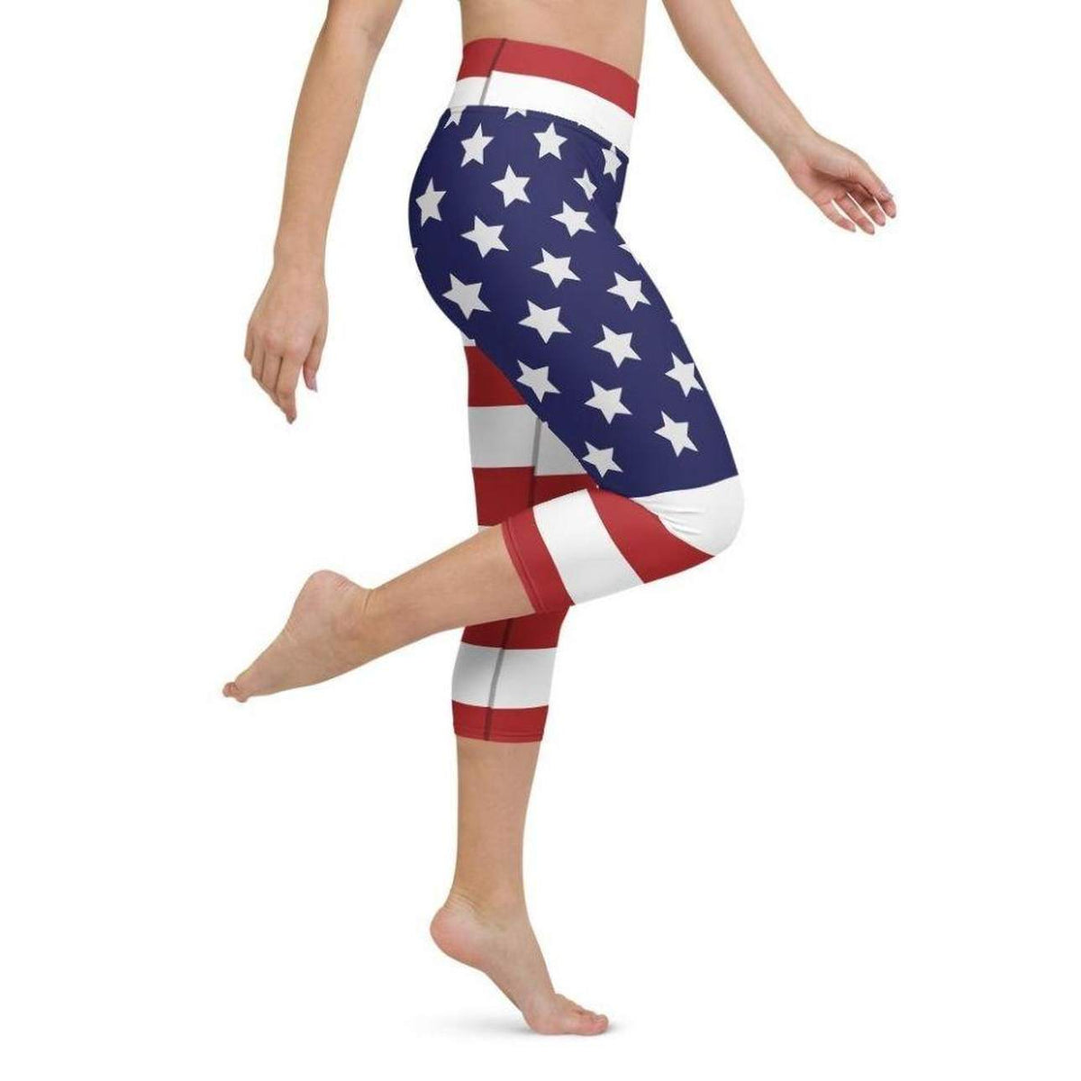 American Flag Yoga Capris
