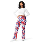 American Football Pattern Flare Leggings