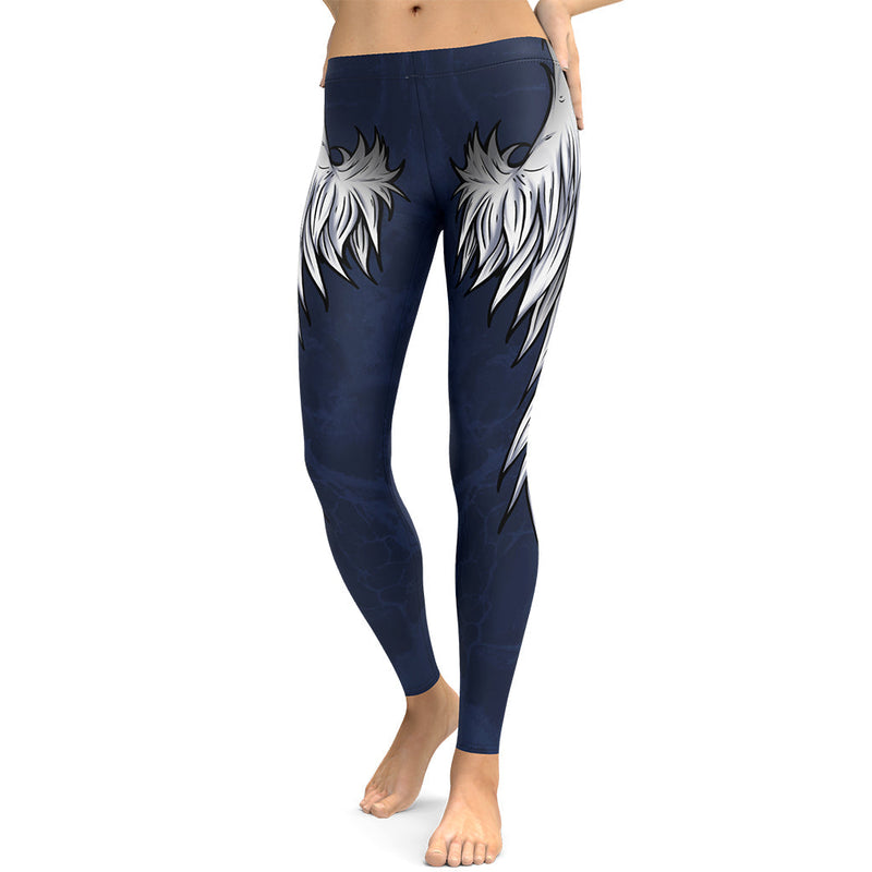 Angel Wing Pattern Print Women Leggings