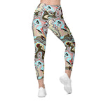 Aqua Marble Leggings With Pockets