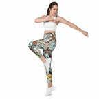Aqua Marble Leggings With Pockets