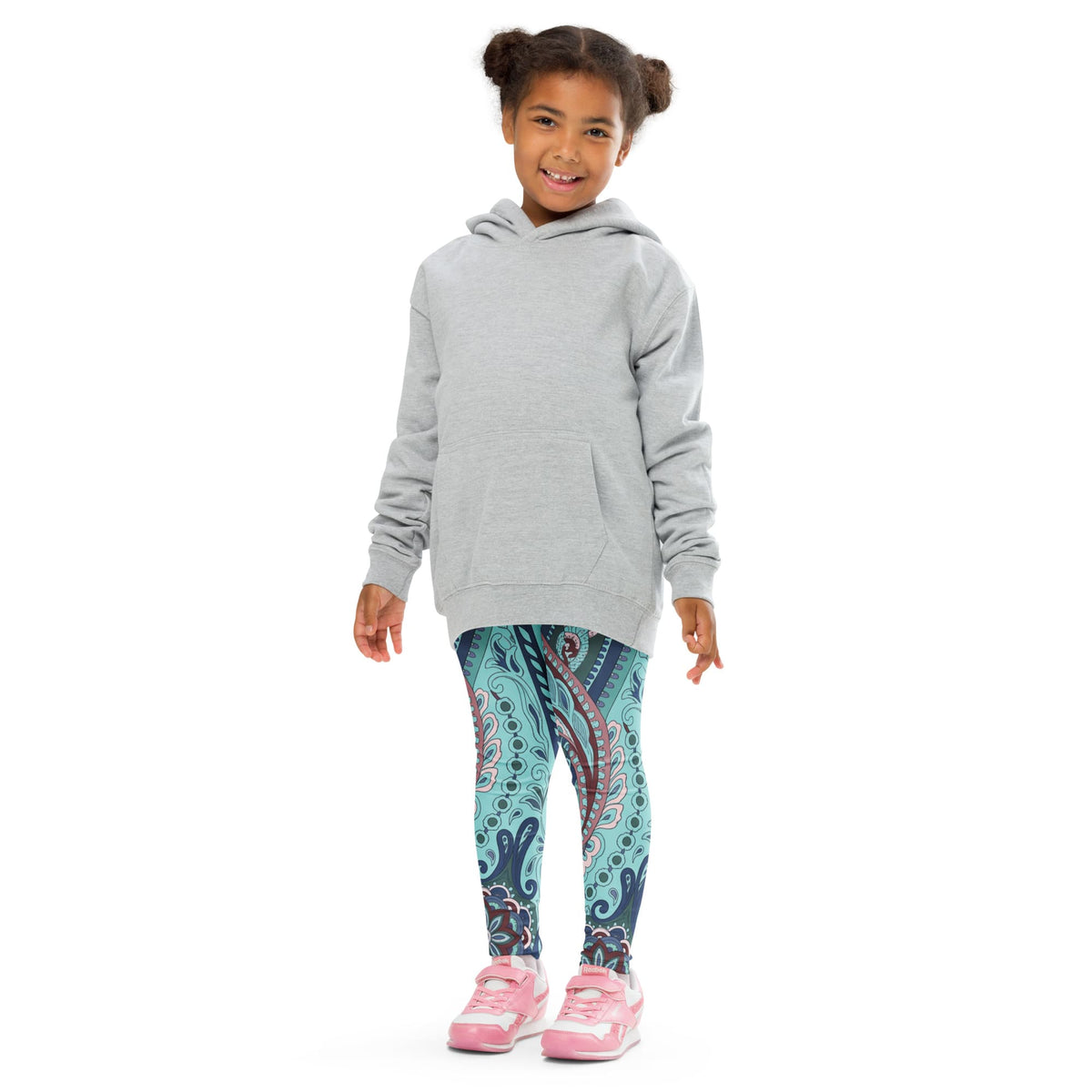 Aqua Paisley Kid's Leggings