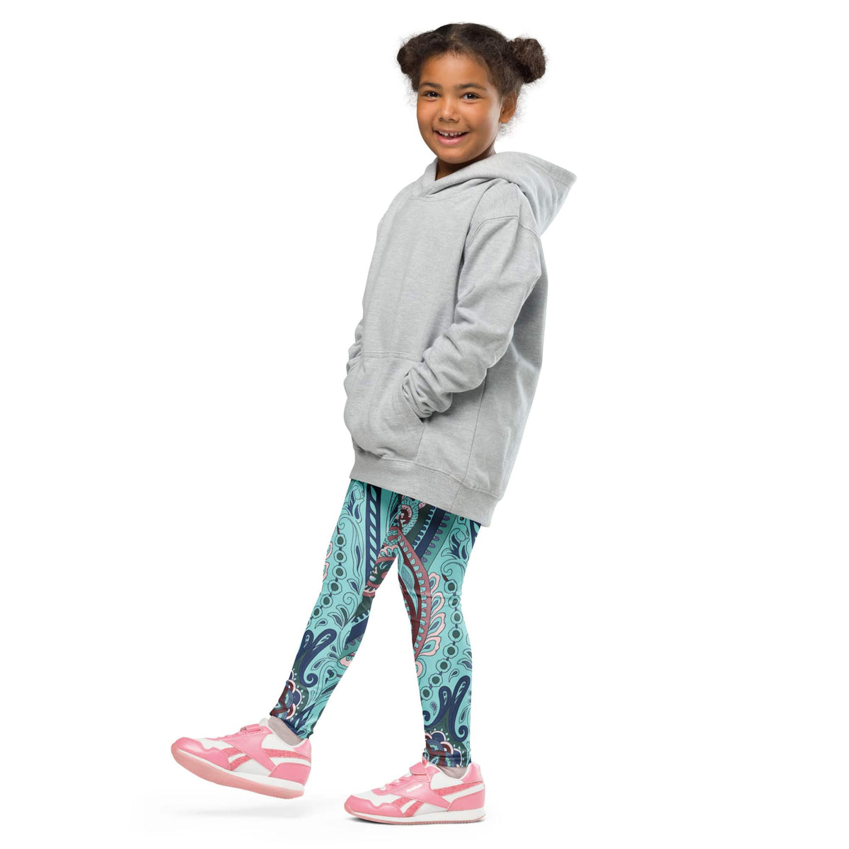 Aqua Paisley Kid's Leggings