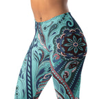 Aqua Paisley Leggings