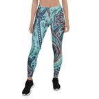 Aqua Paisley Leggings