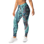 Aqua Paisley Leggings