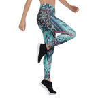 Aqua Paisley Leggings