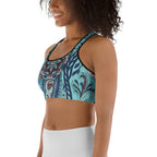 Aqua Paisley Sports Bra