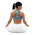 Aqua Paisley Sports Bra