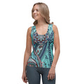 Aqua Paisley Tank Top