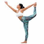 Aqua Paisley Yoga Leggings