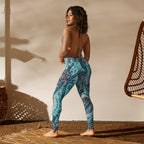 Aqua Paisley Yoga Leggings