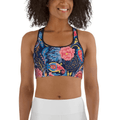 Art Deco Floral Sports Bra