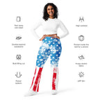 Artsy American Flag Flare Leggings