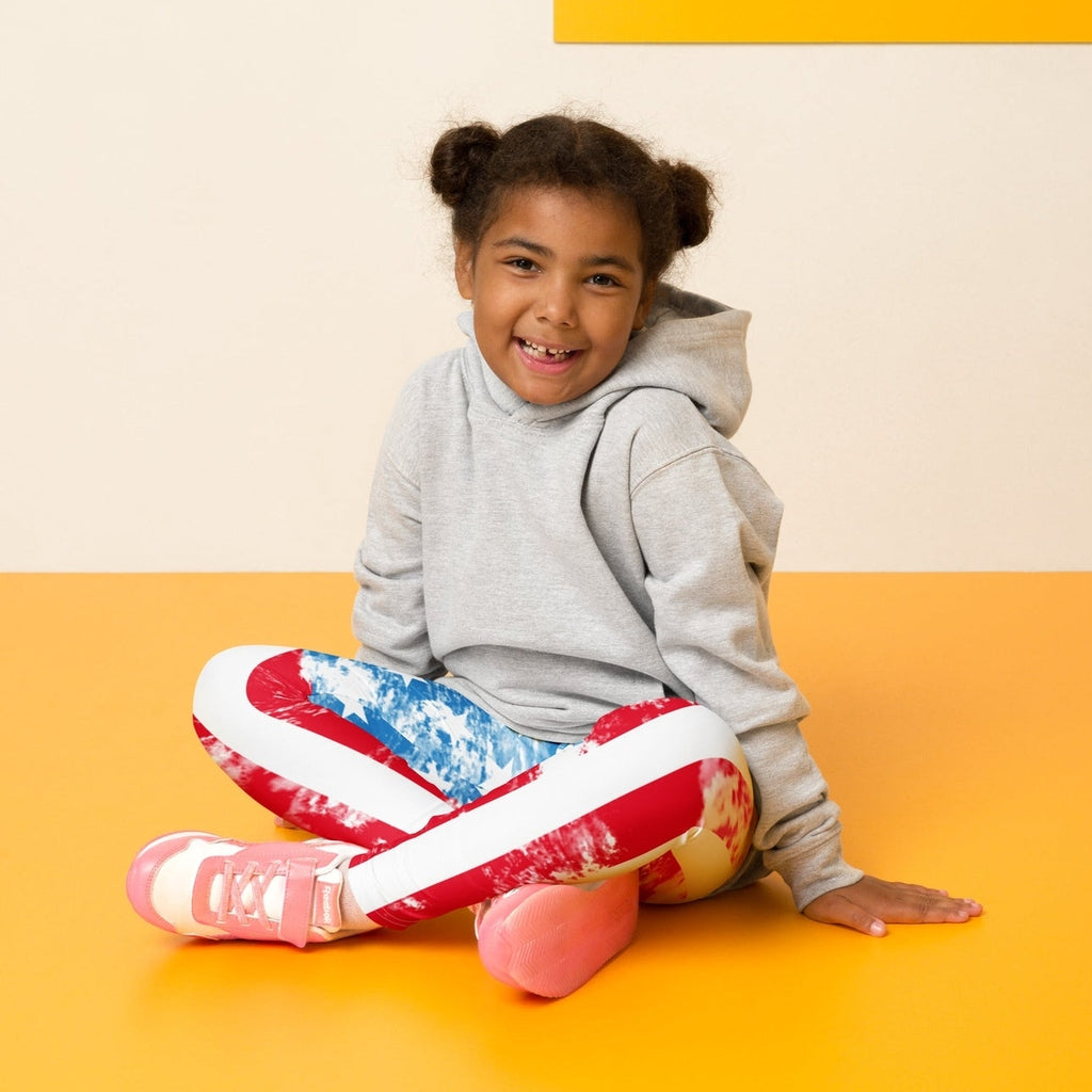 Artsy American Flag Kid's Leggings