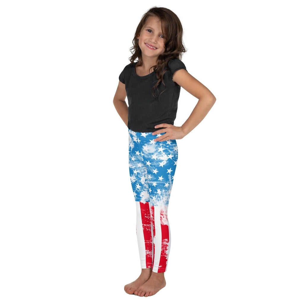 Artsy American Flag Kid's Leggings