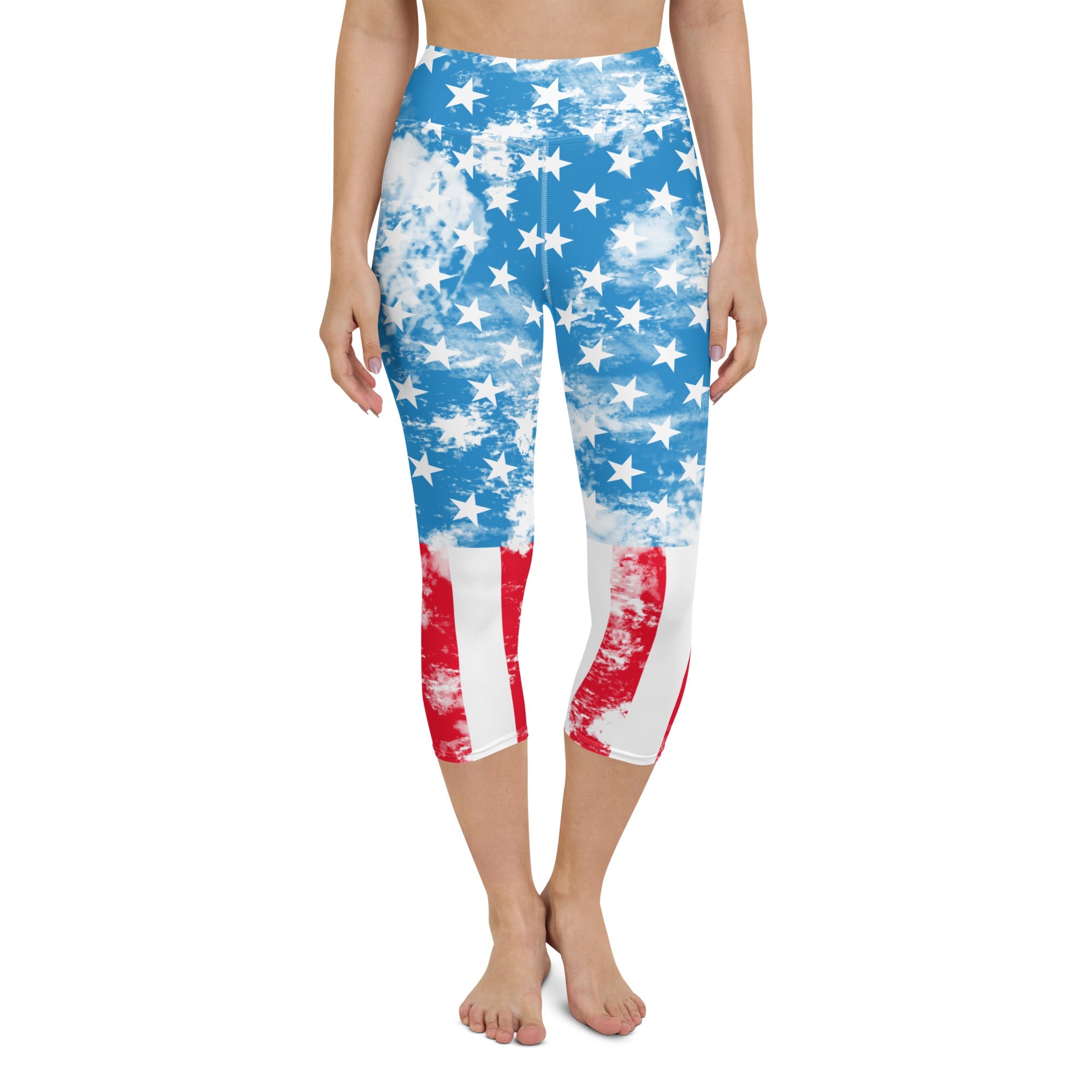 Artsy American Flag Yoga Capri