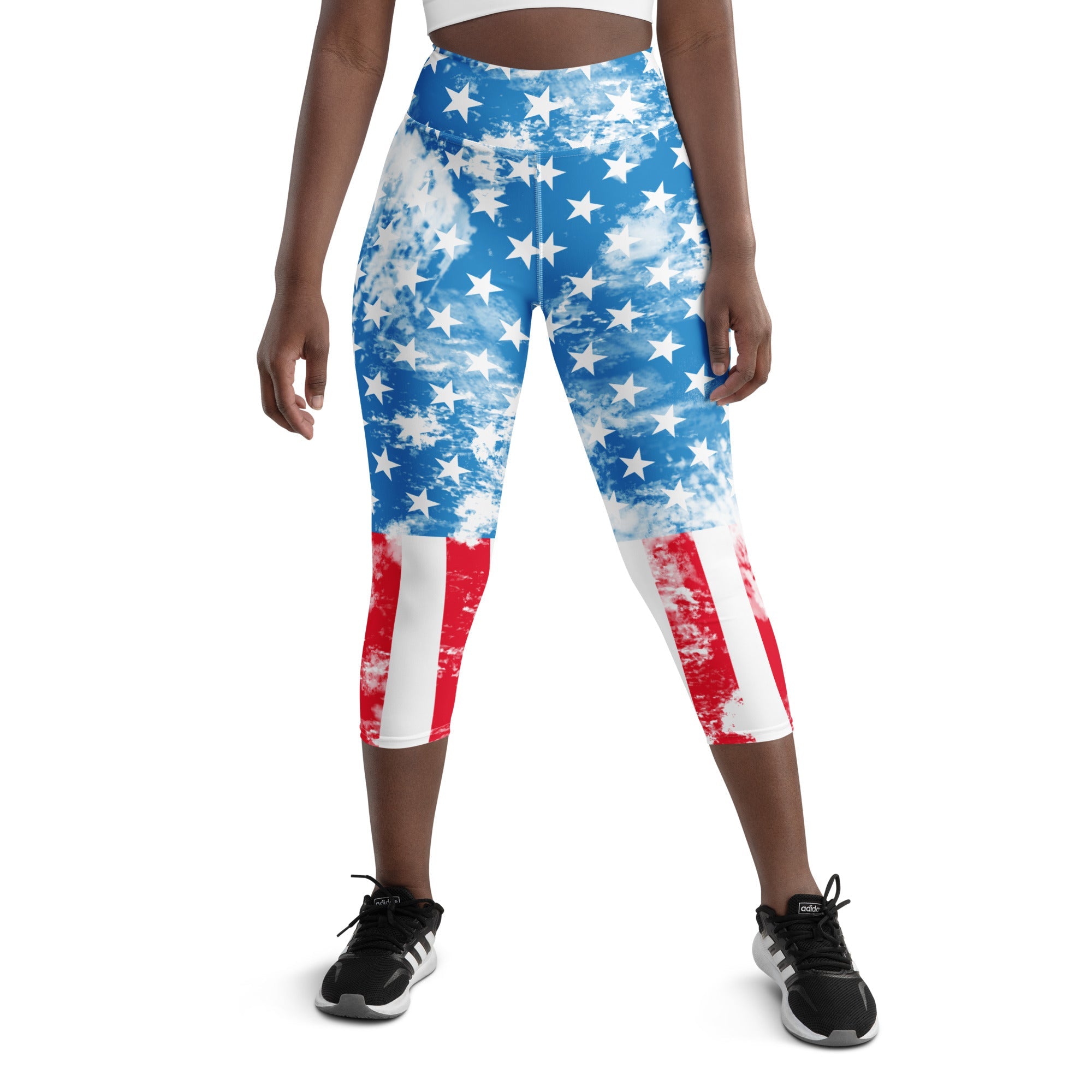 Artsy American Flag Yoga Capri